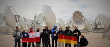 Chilean and german participants of an excursion to ALMA observatory